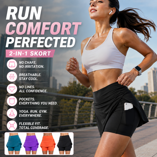 🌞Surprise Price: ￡9.99 Today!!❄️🏆 Anti-Chafing Active Skort – Super soft and comfortable🔥 Perfect For Running, Tennis, Gym & Daily Wear! 🏃‍♀️🎾✨