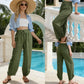 🌸New Arrival 50%OFF💖Women's Linen Loose Casual Capri Pants Elastic Waistband with Pockets
