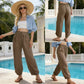 🌸New Arrival 50%OFF💖Women's Linen Loose Casual Capri Pants Elastic Waistband with Pockets