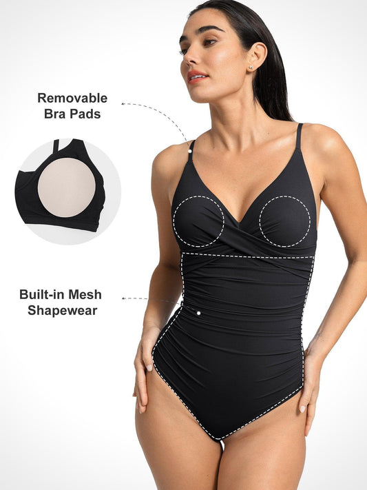 🌺2025 New Type 49% OFF🌊Ruched Cross-Front Sculpting One-Piece Swimsuit
