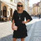 🎁LAST DAY  50% OFF! Women's Elegant Layered Ruffle Sleeve Dress – Effortless Style for Every Occasion 💃