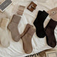 🔥❄️Hot Sale-Buy 1 Get 3 Packs✨❄️Cozy Ribbed Fleece Lined Crew Socks