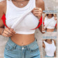 💖Last Day Special Price ￡8.99!!💖Ribbed Stretchy Tank Top with Shelf Bra