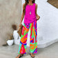 🌺Mother's Day Hot Sale 49% OFF🌺Women’s Trendy Print 2 Piece Outfits Sleeveless Top & Pants✨