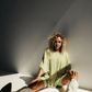 💕Last Day Promotion 49% OFF🔥Casual Oversized 2-Piece Lounge Set with Crewneck & Split Hem