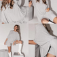 💕Last Day Promotion 49% OFF🔥Casual Oversized 2-Piece Lounge Set with Crewneck & Split Hem