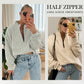 🔥Last Day Promotion 49% OFF🏆Womens Zip-Up Dropped Shoulder Sweatshirt