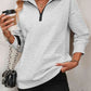🔥Last Day Promotion 49% OFF🏆Womens Zip-Up Dropped Shoulder Sweatshirt