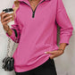 🔥Last Day Promotion 49% OFF🏆Womens Zip-Up Dropped Shoulder Sweatshirt