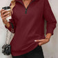 🔥Last Day Promotion 49% OFF🏆Womens Zip-Up Dropped Shoulder Sweatshirt