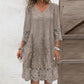 🔥49% OFF🔥Elegant lace dress with half-long sleeve and V-neck for women