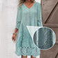 🔥49% OFF🔥Elegant lace dress with half-long sleeve and V-neck for women