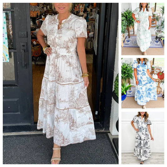 🔥Hot Sale 49% OFF💝✨Women's Ethnic Style Floral Printed Dress