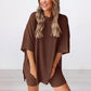💕Last Day Promotion 49% OFF🔥Casual Oversized 2-Piece Lounge Set with Crewneck & Split Hem