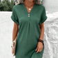 🔥Hot Sale 49% OFF💝✨Simple Solid Color V-Neck Short Sleeve Dress for Women