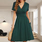 🎁Limited time 49% OFF⏳Women’s Elegant Solid-color V-neck Dress with Pockets