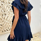 💖LAST DAY SALE 49% OFF💷Women's Elegant Waist Tie V-Neck Ruffle Dress