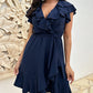 💖LAST DAY SALE 49% OFF💷Women's Elegant Waist Tie V-Neck Ruffle Dress