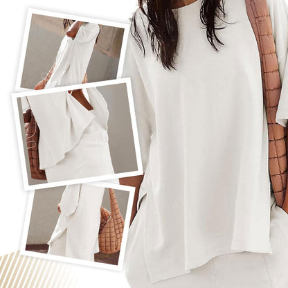 🔥Hot Sale 49% OFF💝✨Women's Casual Slit Top & Shorts 2-Piece Set