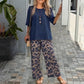 🎁Limited time 49% OFF⏳✨Women’s Round-Neck Tops ＆ Print Pants Two-Piece Set