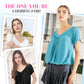💖LAST DAY SALE 50% OFF💷✨Women's Casual Pleated V-Neck Short-Sleeve Top