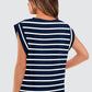 💥Last Day 50% OFF💝✨Women's Basic Fashion Casual Striped Sleeveless Vest T-Shirt