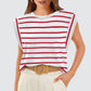 💥Last Day 50% OFF💝✨Women's Basic Fashion Casual Striped Sleeveless Vest T-Shirt