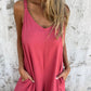 🍧Summer Hot Sale 50% OFF💞Women's Casual Loose Cotton-Linen Blend Jumpsuit with Pockets and Adjustable Straps