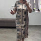 🔥Hot Sale 50% OFF💝✨Women's Casual Round-Neck Short-Sleeve Printed Dress