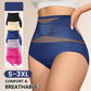 🌸Last Day-Buy 1 Get 3 Free✨4-Pack Cross-Waist Mesh Women's Thong Pants, Soft Breathable High Waist, Comfortable Non-Squeezing