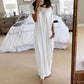 🔥💃Last Day Special Discount💃Women's Summer Casual Loose Solid Color Short-Sleeve Long Dress