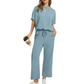 🌸New Arrival 50%OFF💖Women’s Summer Oversized Wide Leg Crop Pants Two Piece Outfits Set