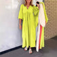 🎁Limited time 50% OFF⏳✨Bubble & 3/4 Sleeve V-Neck Maxi Dress