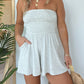 🎉Last Day Promotion 50% OFF💃Strapless Off Shoulder Pleated Flowy Short Romper