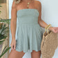 🎉Last Day Promotion 50% OFF💃Strapless Off Shoulder Pleated Flowy Short Romper