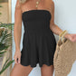 🎉Last Day Promotion 50% OFF💃Strapless Off Shoulder Pleated Flowy Short Romper
