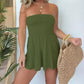 🎉Last Day Promotion 50% OFF💃Strapless Off Shoulder Pleated Flowy Short Romper