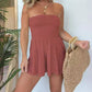 🎉Last Day Promotion 50% OFF💃Strapless Off Shoulder Pleated Flowy Short Romper
