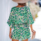 🔥Hot Sale 50% OFF💝✨Women's Summer Casual V-Neck Printed Jumpsuit with Waist Tie and Dolman Sleeves
