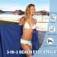 🏖️Summer Hot Sale - ONLY ￡14.99!!⚡50K+ SOLD!🌞🌊Sun Lounger Towel in Bag with Pockets Storage