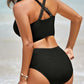 👙2025 New Type ~50% OFF 👙Textured Knot-Front High-Waisted Bikini Set