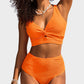 👙2025 New Type ~50% OFF 👙Textured Knot-Front High-Waisted Bikini Set