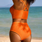 👙2025 New Type ~50% OFF 👙Textured Knot-Front High-Waisted Bikini Set