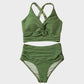 👙2025 New Type ~50% OFF 👙Textured Knot-Front High-Waisted Bikini Set