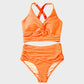 👙2025 New Type ~50% OFF 👙Textured Knot-Front High-Waisted Bikini Set