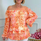 🔥Hot Sale 50% OFF💝✨Printed One-Shoulder Chiffon Long Sleeve Women's Chiffon Shirt