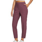 ⏳LIMITED OFFER 70%OFF🌞Women’s Fitted High-Waisted Zip-Pocket Trousers - 👖Lightweight, Breathable, Soft 26\"/27\" Ankle Pants with Zipper Pockets