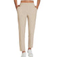 ⏳LIMITED OFFER 70%OFF🌞Women’s Fitted High-Waisted Zip-Pocket Trousers - 👖Lightweight, Breathable, Soft 26\"/27\" Ankle Pants with Zipper Pockets