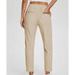 ⏳LIMITED OFFER 70%OFF🌞Women’s Fitted High-Waisted Zip-Pocket Trousers - 👖Lightweight, Breathable, Soft 26\"/27\" Ankle Pants with Zipper Pockets