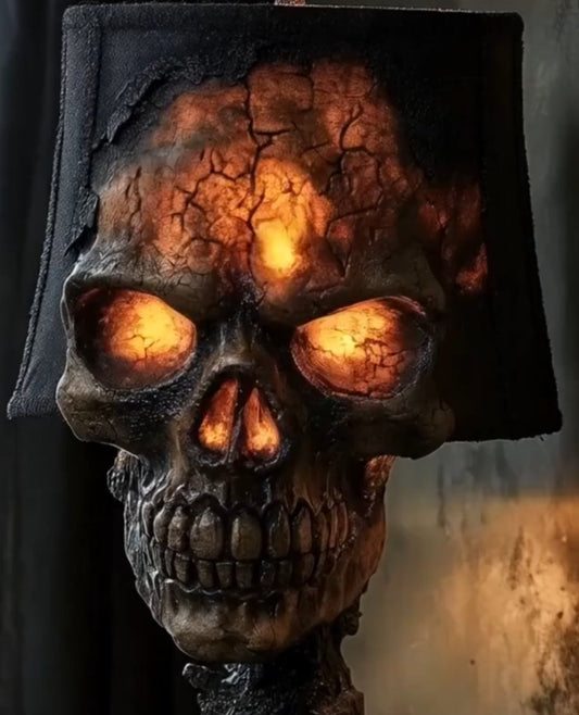 💥Historically lowest price: Save 50%- 💝☠️Skull Light Halloween Decorations Bones Flame lighting